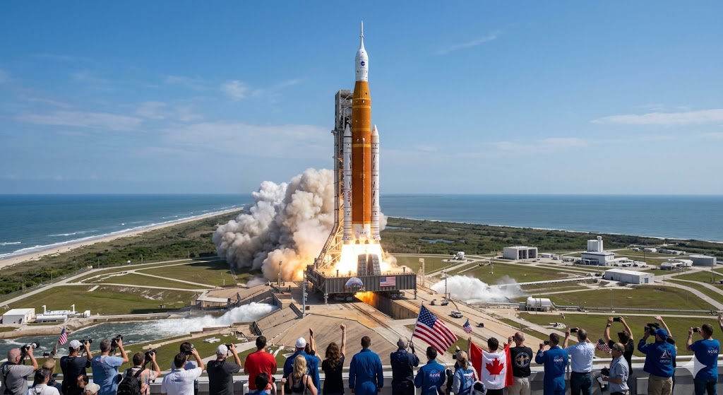 Image related to NASA Artemis II launch':  The historic Moon Mission 2026