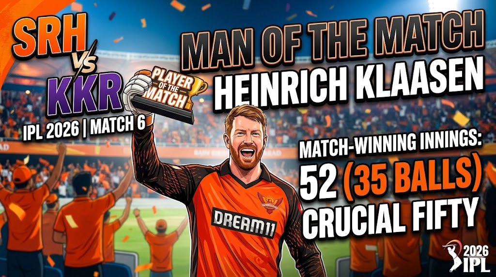 Image related to SRH vs KKR IPL 2026: SRH Win by 65 Runs in 6th Match 