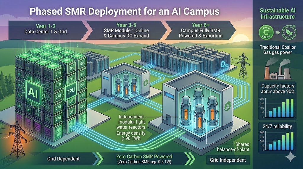 Image related to Green Data Centers: Nuclear SMRs Powering AI Energy 