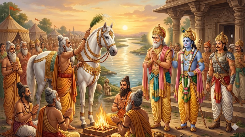 Image related to Yudhishthira's Ashvamedha Yagna:Embodiment of Kingship