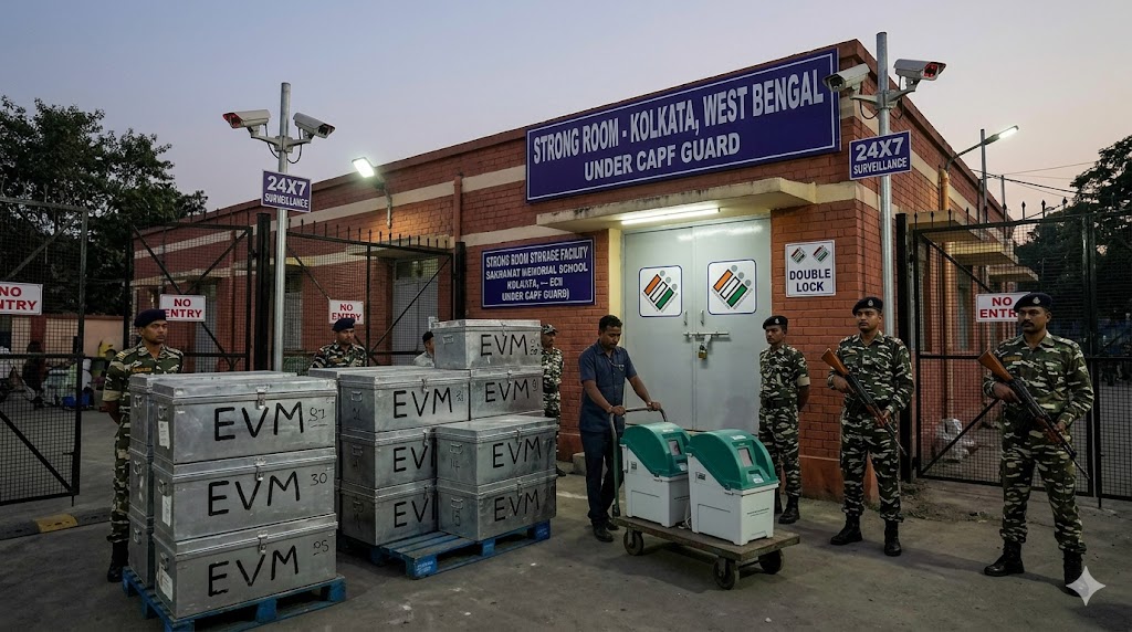 Image related to Bengal EVM Controversy 2026: Mamata's Strong Room Visit