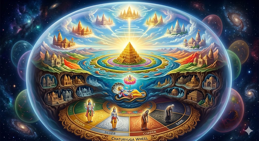 Image related to Puranic and Vedic Cosmology: Ancient Hindu Visions